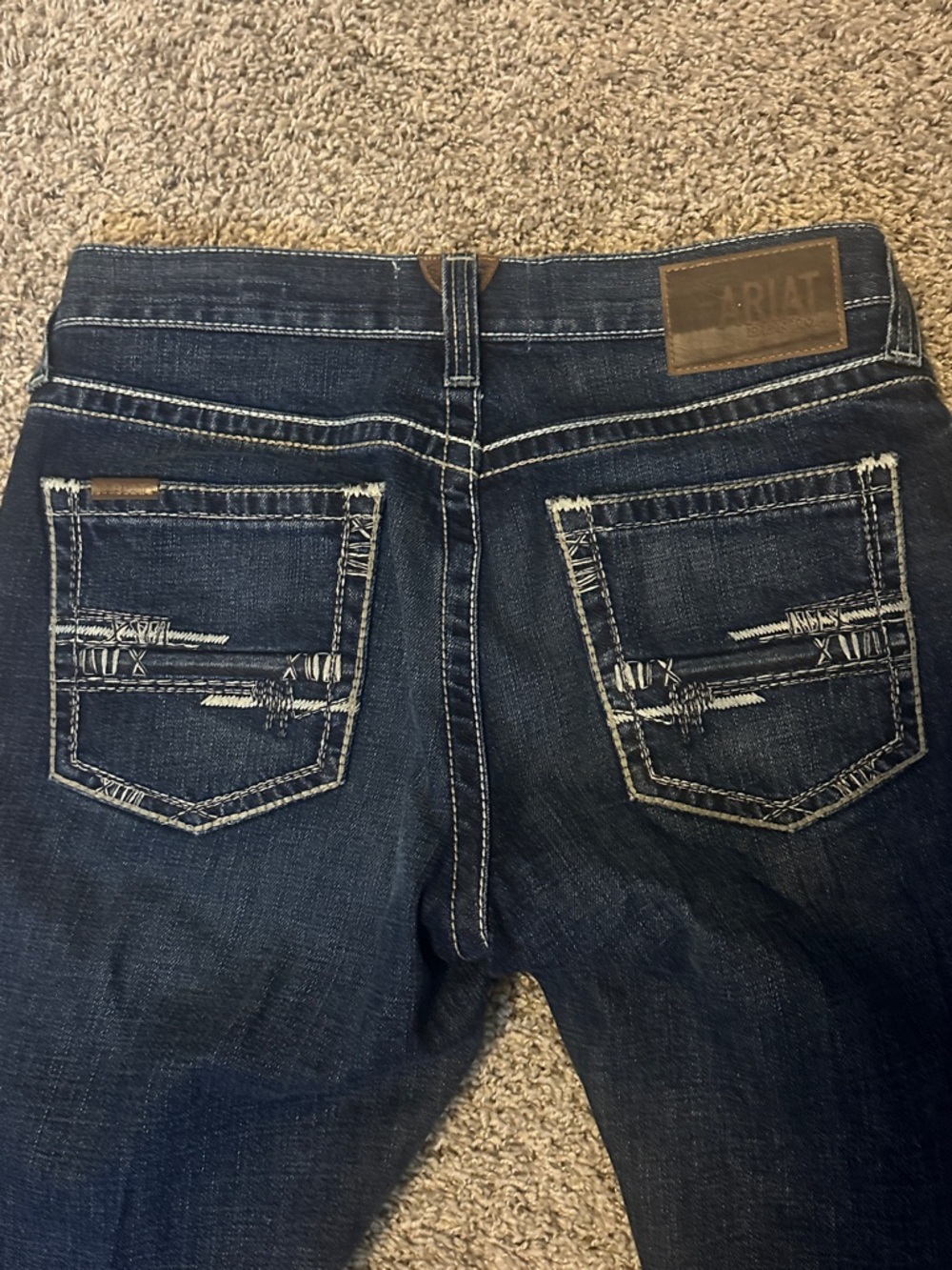 Men’s Ariat Relaxed Boot Cut Jeans in Dark Indigo - Picture 5 of 5